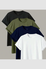 Pack Of 4 - Round Neck T-Shirt