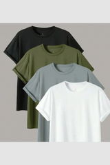 Pack Of 4 - Round Neck T-Shirt