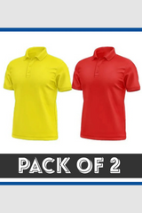 Pack Of 2 Polo T-Shirt - Yellow & Red