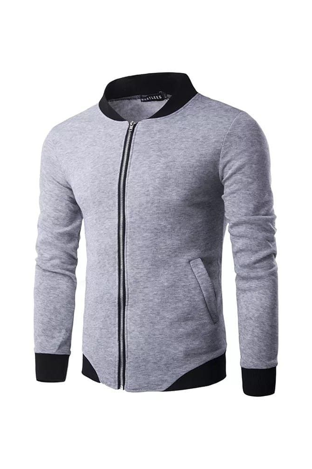 Biker Style Winter Zipper Jacket - Grey